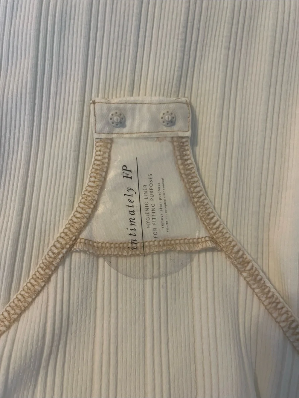 Free People Intimately FP Ribbed Tie Sleeve Bodysuit Ivory M NWT Boho Balletcore